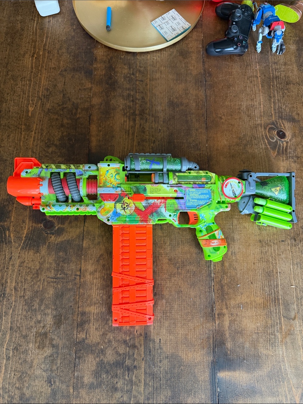 Nerf Zombie Strike RevReaper Blaster w/ Magazine & Stock